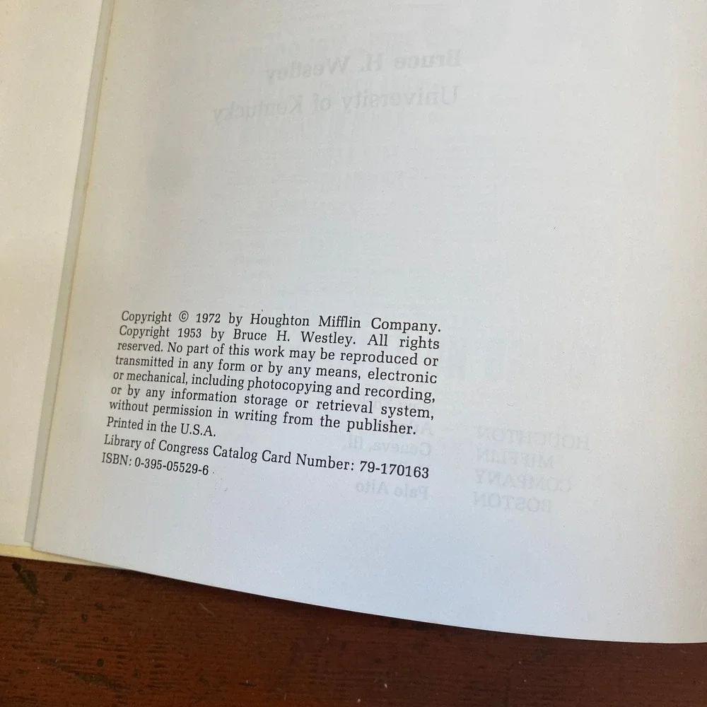 NEWS EDITING Bruce H. Westley Second Edition 1972 Journalism Textbook Newspaper